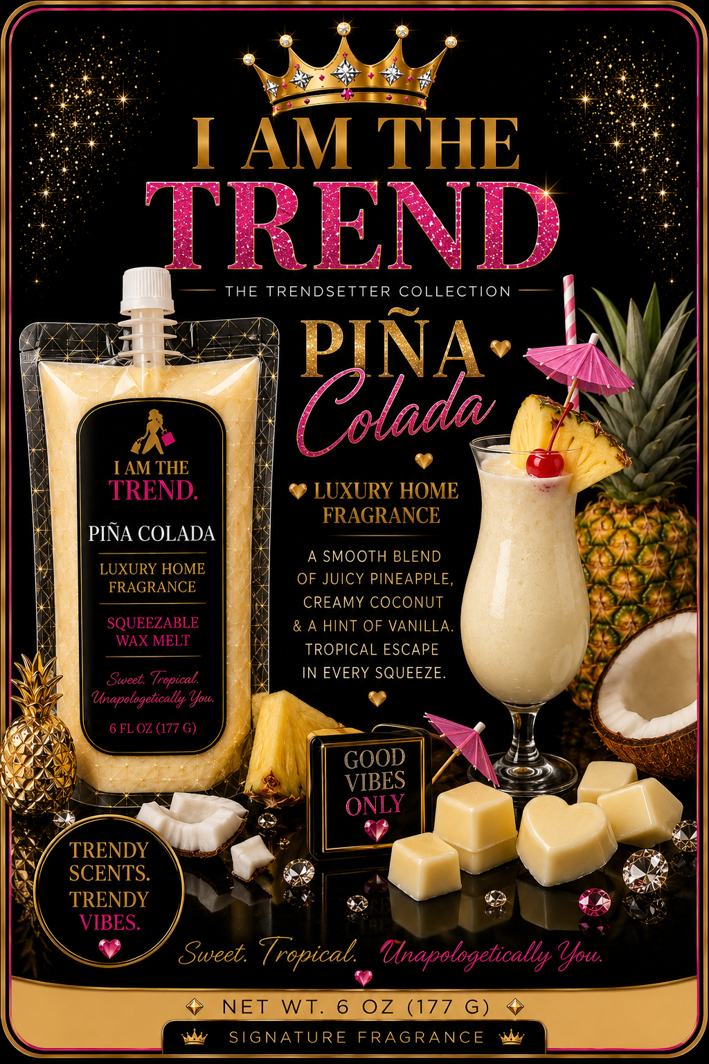šPiƱa Colada Luxury Squeezable Wax Melt