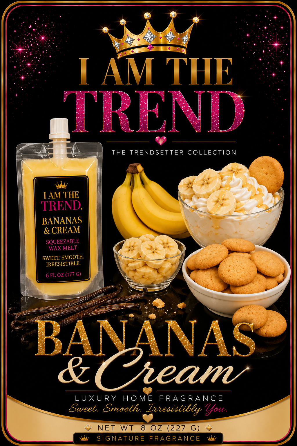 🍌Bananas and Cream Luxury Squeezable Wax Melt